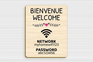 Panneaux Airbnb personnalisés - Bois - 120 x 150 mm - erable - glue - plaque-airbnb-005-3