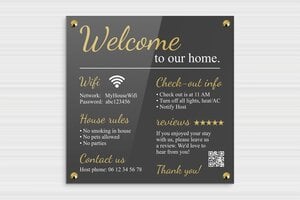 Panneaux Airbnb personnalisés - Plexiglass - 300 x 300 mm - custom - screws-caps - plaque-airbnb-006-3