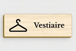 Plaque de porte bois - Plaque de vestiaire en bois - 120 x 40 mm - Bois - erable - glue - plaque-de-porte-dressing-003-2