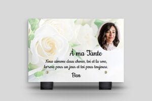 Plaque funéraire originale - Plexiglass 8mm - 180 x 120 mm - custom - feet - plaque-funeraire-18x12-10