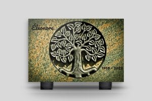 Plaque funéraire arbre de vie - Plexiglass 8mm - 180 x 120 mm - custom - feet - plaque-funeraire-18x12-19