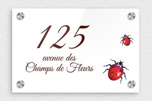 Plaque de maison avec animaux - plaque-maison-animaux-018-1 - 210 x 140 mm - custom - screws-caps - plaque-maison-animaux-018-1