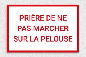 Plaque Jardin - plaque-maison-jardin-007-3 - 300 x 200 mm - blanc-rouge - glue - plaque-maison-jardin-007-3