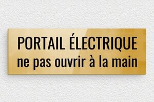 Plaque Portail - plaque-maison-portail-automatique-005-3 - 150 x 50 mm - poli - glue - plaque-maison-portail-automatique-005-3