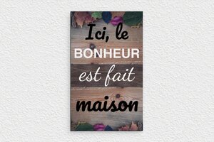 Plaque maison du bonheur - plaque-numero-maison-deco-024-4 - 120 x 200 mm - custom - none - plaque-numero-maison-deco-024-4