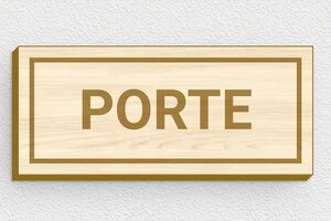 Plaque de porte bois - plaque-porte-bois - 80 x 35 mm - erable - glue - plaque-porte-bois