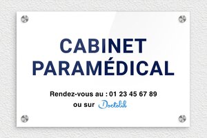 Plaque Professionnelle pour Cabinet - plaquepro-job-cabinet-paramedical-002-1 - 300 x 200 mm - custom - screws-caps - plaquepro-job-cabinet-paramedical-002-1