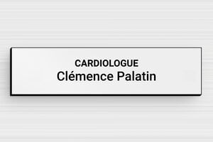Plaque Cardiologue - plaquepro-job-cardiologue-002-1 - 100 x 25 mm - gris-noir - glue - plaquepro-job-cardiologue-002-1