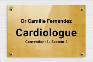 Plaque Cardiologue - plaquepro-job-cardiologue-004-4 - 300 x 200 mm - poli - screws-caps - plaquepro-job-cardiologue-004-4