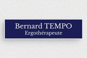 Plaque Ergothérapeute - plaquepro-job-ergotherapeute-006-1 - 100 x 25 mm - bleu-marine-blanc - glue - plaquepro-job-ergotherapeute-006-1