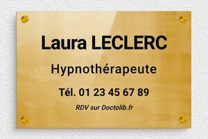 Plaque Hypnothérapeute - plaquepro-job-hypnotherapeute-quadri-001-1 - 300 x 200 mm - poli - screws-spacer - plaquepro-job-hypnotherapeute-quadri-001-1