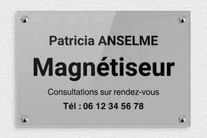 Plaque Magnétiseur - plaquepro-job-magnetiseur-001-4 - 300 x 200 mm - gris-noir - screws-caps - plaquepro-job-magnetiseur-001-4