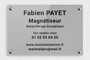 Plaque Magnétiseur - plaquepro-job-magnetiseur-002-0 - 300 x 200 mm - gris-noir - screws-caps - plaquepro-job-magnetiseur-002-0