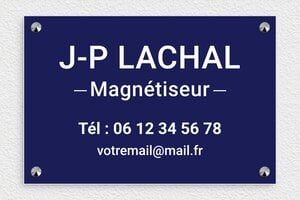 Plaque Magnétiseur - plaquepro-job-magnetiseur-005-4 - 300 x 200 mm - bleu-marine-blanc - screws-caps - plaquepro-job-magnetiseur-005-4