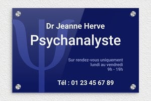 Plaque Psychologue - plaquepro-job-psychanalyste-003-1 - 300 x 200 mm - custom - screws-caps - plaquepro-job-psychanalyste-003-1
