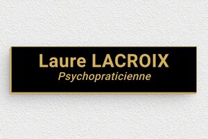 Plaque Praticien - plaquepro-job-psychopraticien-001-1 - 100 x 25 mm - noir-or - glue - plaquepro-job-psychopraticien-001-1