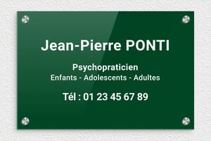 Plaque Psychopraticien - plaquepro-job-psychopraticien-004-4 - 300 x 200 mm - custom - screws-caps - plaquepro-job-psychopraticien-004-4