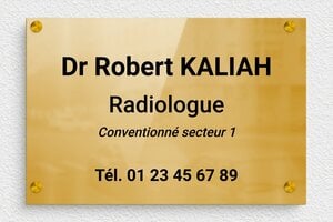 Plaque Professionnelle Radiologue - plaquepro-job-radiologue-003-0 - 300 x 200 mm - poli - screws-spacer - plaquepro-job-radiologue-003-0