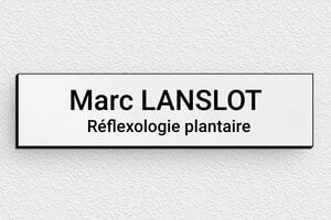 Plaque Réflexologue - plaquepro-job-reflexologue-002-1 - 100 x 25 mm - gris-noir - glue - plaquepro-job-reflexologue-002-1