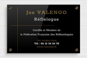 Plaque Professionnelle Réflexologue - plaquepro-job-reflexologue-006-1 - 300 x 200 mm - custom - screws-spacer - plaquepro-job-reflexologue-006-1