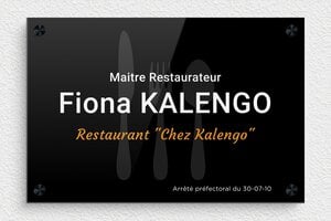Signalétique restaurant - plaquepro-job-restaurateur-002-1 - 300 x 200 mm - custom - screws-spacer - plaquepro-job-restaurateur-002-1