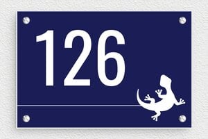 Plaque de porte PVC - pnv-residence-004-4 - 150 x 100 mm - bleu-marine-blanc - screws - pnv-residence-004-4