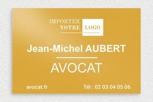Plaque Avocat - ppro-alu-or1 - 300 x 200 mm - or - glue - ppro-alu-or1