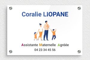 Plaque Assistante Maternelle - ppro-assistmaternelle-009-1 - 300 x 200 mm - custom - screws-spacer - ppro-assistmaternelle-009-1