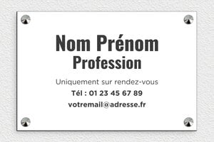 Plaque Professionnelle PVC - ppro-avocat-006-4 - 300 x 200 mm - custom - screws-caps - ppro-avocat-006-4