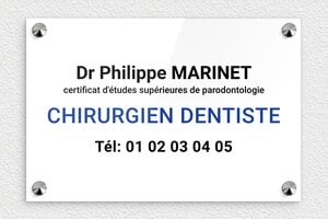 Plaque Dentiste - ppro-dentiste-014-1 - 300 x 200 mm - custom - screws-caps - ppro-dentiste-014-1