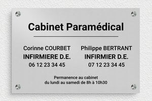 Plaque Infirmière - ppro-infirmere-003-5 - 300 x 200 mm - anodise - screws-spacer - ppro-infirmere-003-5