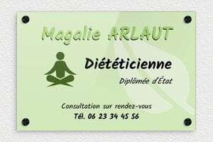Plaque Diététicienne - ppro-job-dieteticienne-quadri-003-3 - 300 x 200 mm - custom - screws-caps - ppro-job-dieteticienne-quadri-003-3
