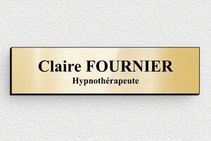 Plaque Professionnelle Hypnothérapeute - ppro-job-hypnotherapeute-005-1 - 100 x 25 mm - or-brillant-noir - glue - ppro-job-hypnotherapeute-005-1