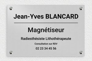Plaque Magnétiseur - ppro-job-magnetiseur-001-1 - 300 x 200 mm - anodise - screws-caps - ppro-job-magnetiseur-001-1