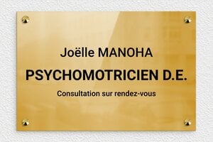 Plaque Psychomotricien - ppro-job-psychomotricien-004-1 - 300 x 200 mm - poli - screws-caps - ppro-job-psychomotricien-004-1