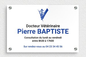 Plaque Vétérinaire - ppro-job-veterinaire-006-1 - 300 x 200 mm - custom - screws-spacer - ppro-job-veterinaire-006-1