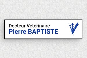 Plaque Vétérinaire - ppro-job-veterinaire-011-1 - 100 x 25 mm - custom - glue - ppro-job-veterinaire-011-1