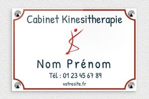 Plaque Kiné - ppro-kinesitherapeute-006-4 - 300 x 200 mm - custom - screws-caps - ppro-kinesitherapeute-006-4