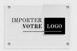 Plaque Professionnelle Logo  - ppro-logo-004-1 - 300 x 200 mm - transparent - screws-spacer - ppro-logo-004-1