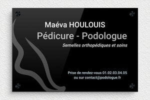 Plaque Podologue - ppro-medecin-023-1 - 300 x 200 mm - custom - screws-spacer - ppro-medecin-023-1