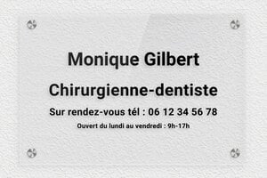 Plaque Chriurgien - ppro-orthodontiste-001-1 - 300 x 200 mm - transparent - screws-caps - ppro-orthodontiste-001-1