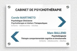 Plaque Psychologue - ppro-psychologue-006-1 - 300 x 200 mm - custom - screws-spacer - ppro-psychologue-006-1