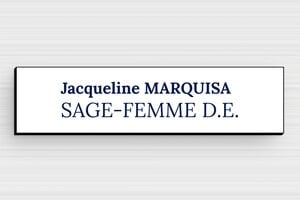Plaque Sage femme - ppro-sage-femme-007-1 - 100 x 25 mm - custom - glue - ppro-sage-femme-007-1