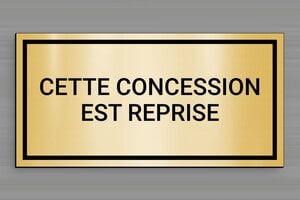 Signalétique pour le cimetière - secteur-collectivite-commune-cimetiere-005-3 - 200 x 100 mm - or-brosse-noir - glue - secteur-collectivite-commune-cimetiere-005-3