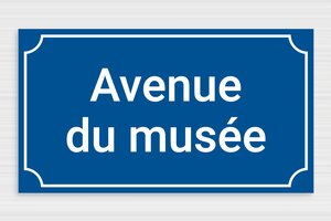 Signalétique de musée personnalisée - secteur-collectivite-commune-rue-001-3 - 450 x 250 mm - bleu-blanc - none - secteur-collectivite-commune-rue-001-3