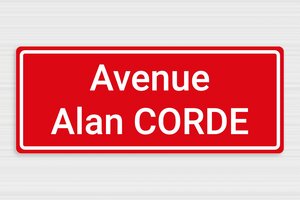 Signalétique commune - secteur-collectivite-commune-rue-005-3 - 500 x 200 mm - rouge-blanc - none - secteur-collectivite-commune-rue-005-3