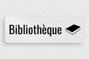 Signalétique pour bibliothèque - secteur-collectivite-mairie-bibliotheque-002-3 - 150 x 50 mm - brosse - glue - secteur-collectivite-mairie-bibliotheque-002-3