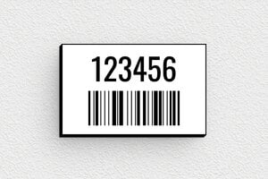 Marquage industriel - secteur-indus-code-barre-004-3 - 43 x 27 mm - blanc-noir - glue - secteur-indus-code-barre-004-3
