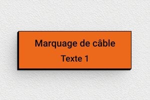 Marquage industriel - secteur-indus-etiquette-cable-002-3 - 60 x 20 mm - orange-noir - none - secteur-indus-etiquette-cable-002-3