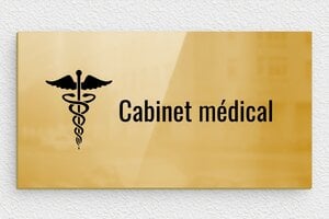 Signalétique cabinet médical - secteur-medical-018-2 - 150 x 80 mm - poli - glue - secteur-medical-018-2